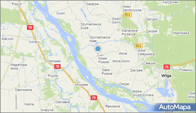 mapa Nowe Podole, Nowe Podole na mapie Targeo